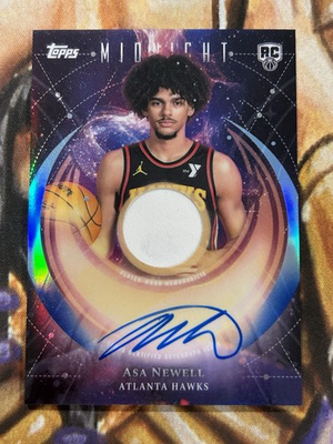 #ad ASA NEWELL 2025 26 TOPPS MIDNIGHT RPA ROOKIE JERSEY PATCH HAWKS RC AUTO 🔥 $19.95
