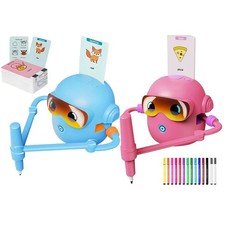 Smart Drawing Robot for Kids with 100 Cards  12 Color Pens, Voice Interactive E