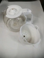 Walmart Coffee Pot 1.8 Liter 12 Cup Coffee Pot Replacement White *USED*