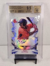 2016 Bowman Platinum Cut Rafael Devers Die Cut Auto /25 BGS 9.5 Auto 10 Giants