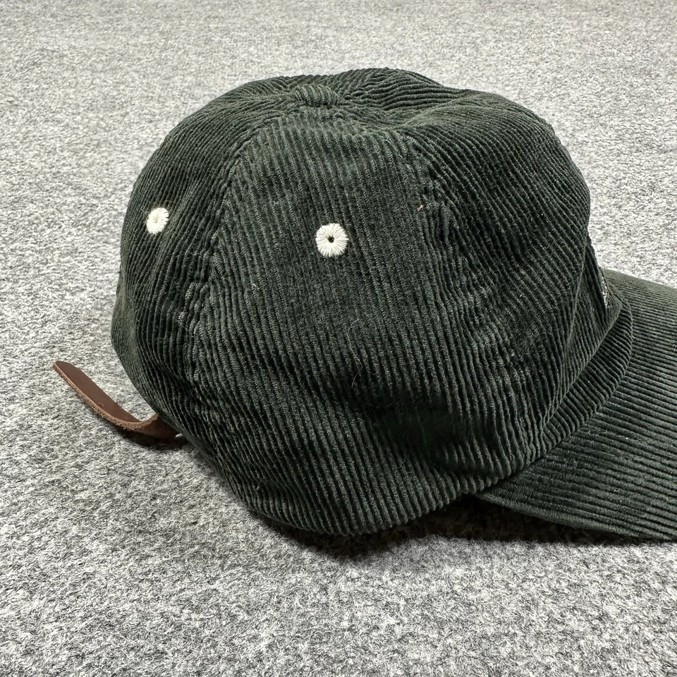 De colección Tommy Hilfiger Pana Gorra Sombrero Correa Cuero Verde Adulto Usado en Excelente Condición Foto 4 de 4