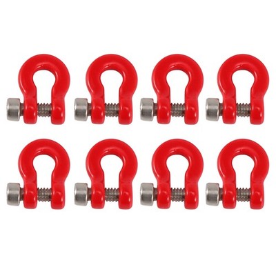 8 Stück Metall Stoßstange Anhänger Haken Abschleppschäkel Rettungshaken für 1/24 RC Crawler7271