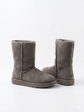 UGG Australia Classic Short II Boots Grey Suede Women's Size 8 lightly worn