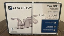 4" Centerset 2-handle faucet with brushed nickel finish drip-free ceramic valve