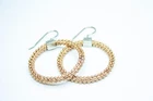 VINTAGE JOHN HUMPHRIES MIGNON FAGET HALO HOOP EARRINGS STERLING SILVER
