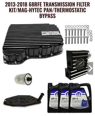 #ad 2013 2018 Ram 68RFE Transmission Filter Kit Mag Hytec Pan Thermostatic Bypass $729.24