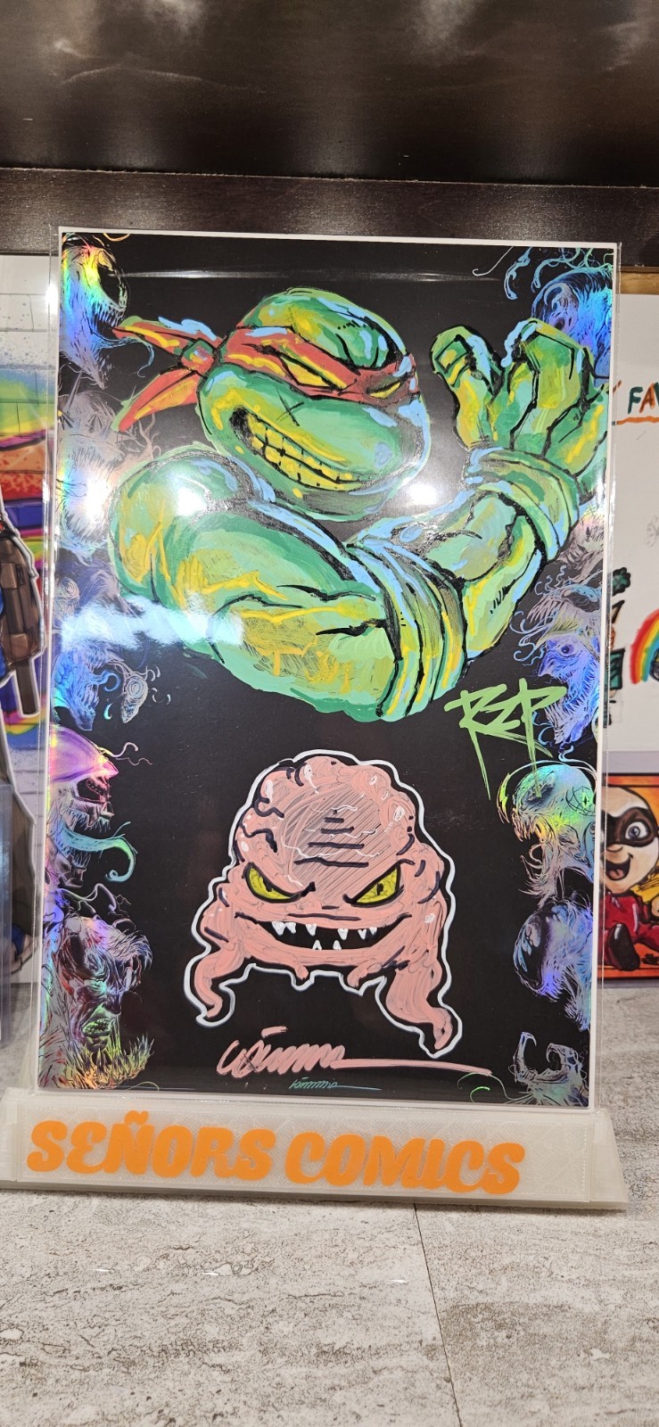 Gorkem Demir & RZP Sketch On ASymbiote Negative Blank Sketch Cover LTD 100 NYCC