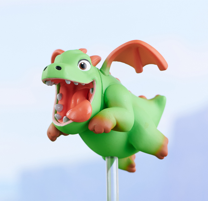 Authentic Supercell Clash Royale Red Baby Dragon PVC Figure - UK Seller