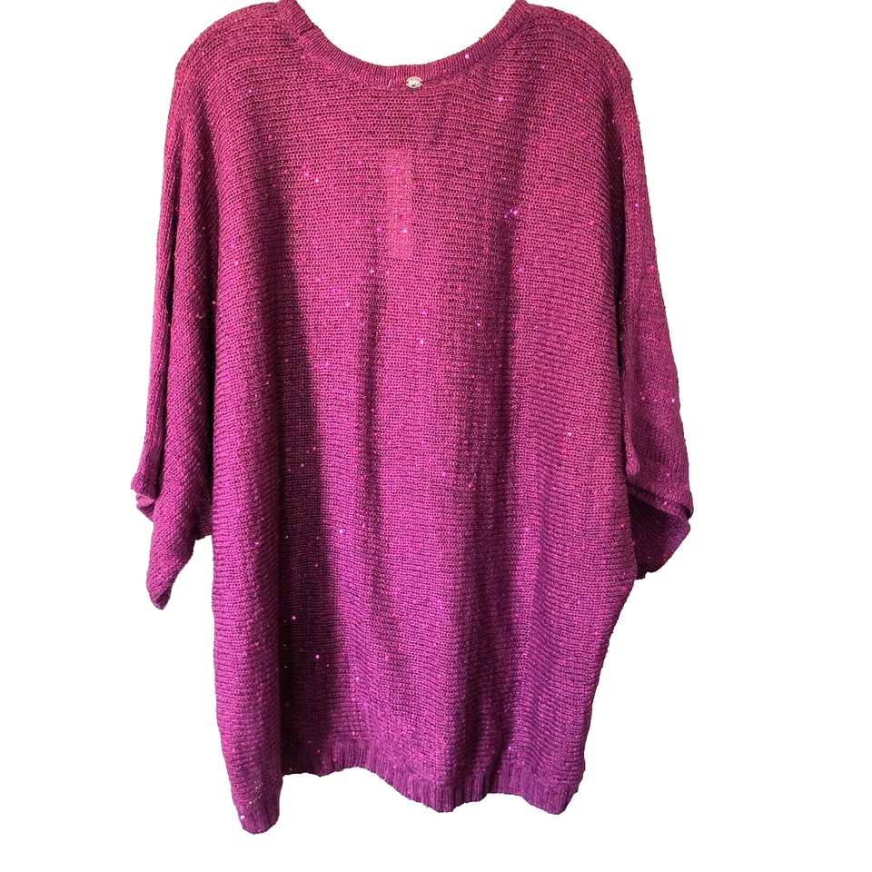 Suéter Pullover Melissa McCartney Seven7 NUEVO Talla Lg Lentejuelas De Gran Tamaño Vacaciones Foto 2 de 4