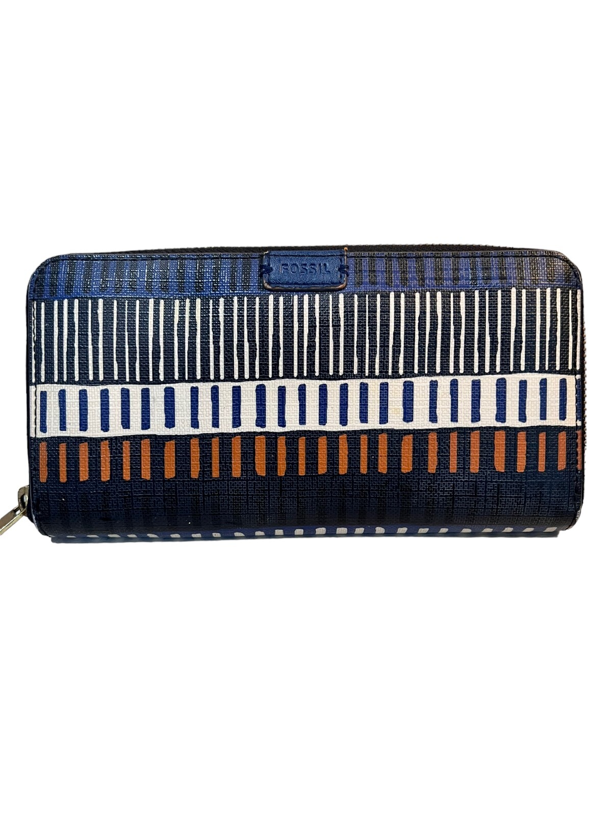 Fossil Tribal Abstract Pattern Multiple Zip Aroun… - image 1