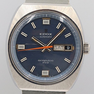 EDOX Acapulco 202 AT Day Date Blue Dial Men