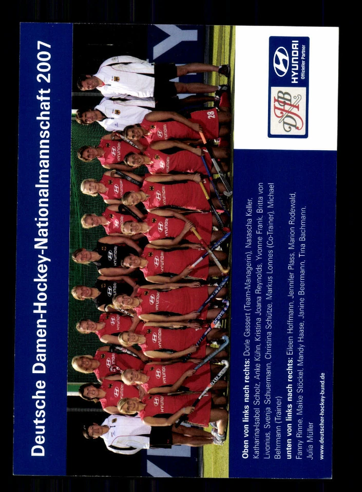 Fanny Rinne Autogrammkarte Hockey Nationalmannschaft 2007 Original Sig+ A 218046 - Bild 2 von 2