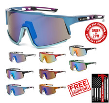 XLoop Oversize Sport SunGlasses Outdoor Wrap Around UV Protection For Men Woman