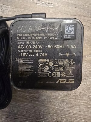New Genuine Asus Laptop Charger AC Adapter PA-1900-30 PA-1900-92 19V 4.74A 90W