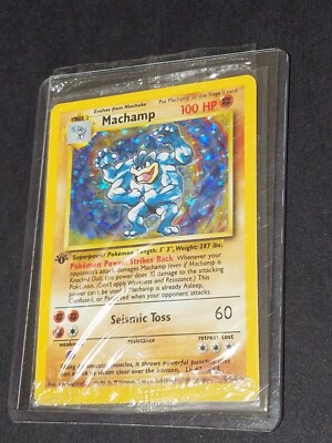 first edition holographic machamp card Machamp 8/102 Rare Holo 1st Edition PSA 9 Mint Pokemon Card (Base Set) —  Titan Cards Ltd main image 1