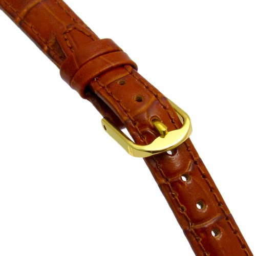 Correa de reloj de cuero de grano de cocodrilo acolchada de colores 10 mm 12 mm 14 mm ¡6 colores! D016 - Imagen 12 de 13