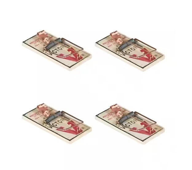 Victor M156-4 Pedal de Metal de Origen Sostenible FSC Madera Snap Mouse Trampa (4 unidades) Foto 3 de 4