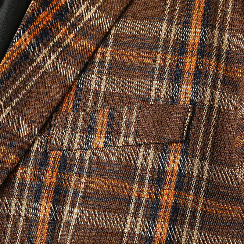 ALTRA Blazer tuta uomo casual giacca lavoro formale un bottone sportivo cappotti blazer a quadri