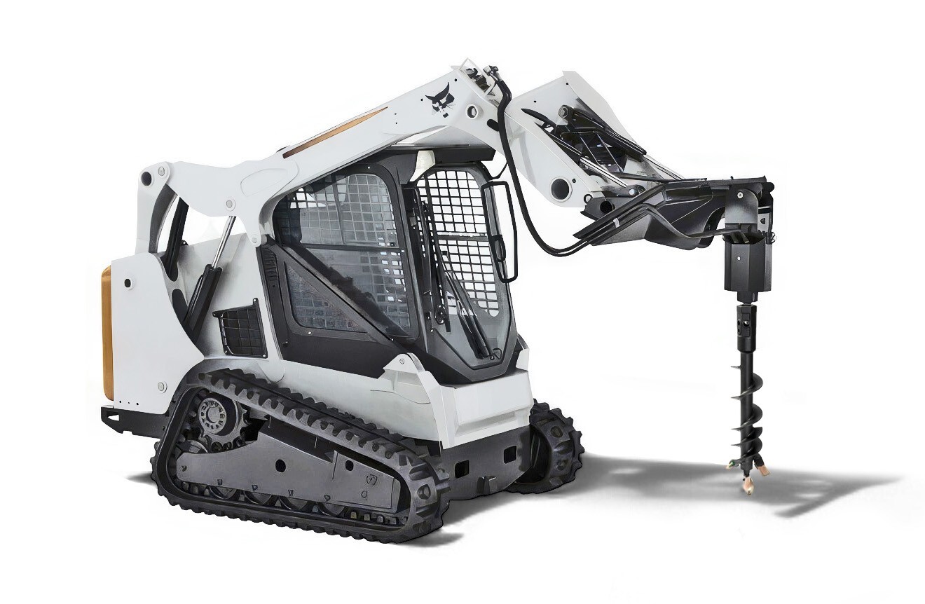 9" Compact Industrial Duty Earth Auger 2 9/16" Round Drive Interchangeable Edges