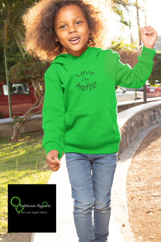 Youth Heavy Blend Hooded Sweatshirt "Love One Another" - Picture 2 of 22