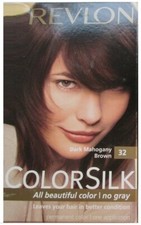 1 NEW REVLON COLORSILK HAIR COLOR 32 DARK MAHOGANY BROWN FREE SHIPPING IN USA