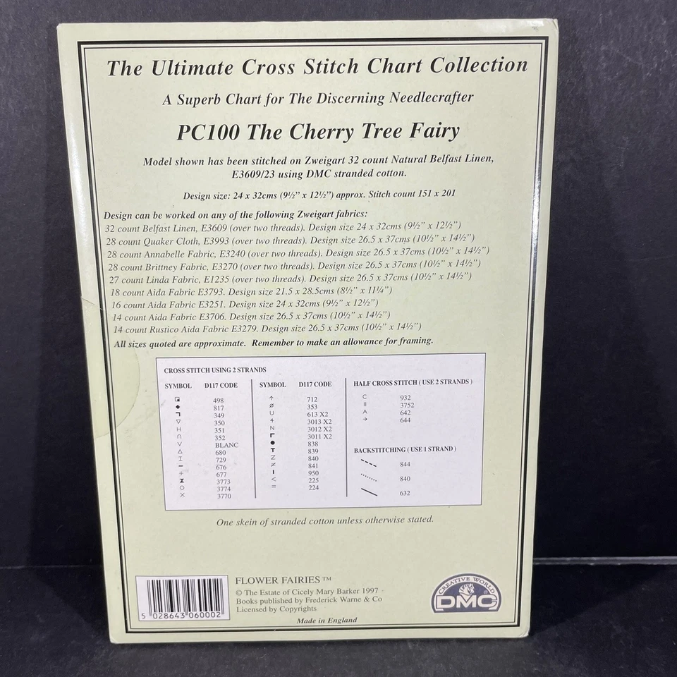 Cherry Tree Fairy Counted Cross Stitch CHART Cicely Mary Barker 1996 PC100 - Image 4 of 4