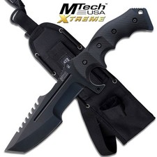 CUCHILLO DE CAZA DE COMBATE TÁCTICO MTECH XTREME 11" Supervivencia Militar Hoja Fija