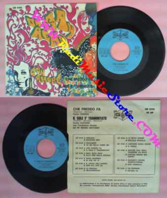 LP 45 7'' GIANNA Che freddo fa LUCIANO Il sole e' MARIO BATTAINI no cd mc dvd *