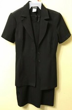 NEW Vintage A-List by Wrapper Black Business Suit Size 5 Jacket and Skirt Dress