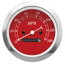 Motor Meter Racing Classic 85mm 3-38 Mechanical Speedometer Odometer 140 Mph