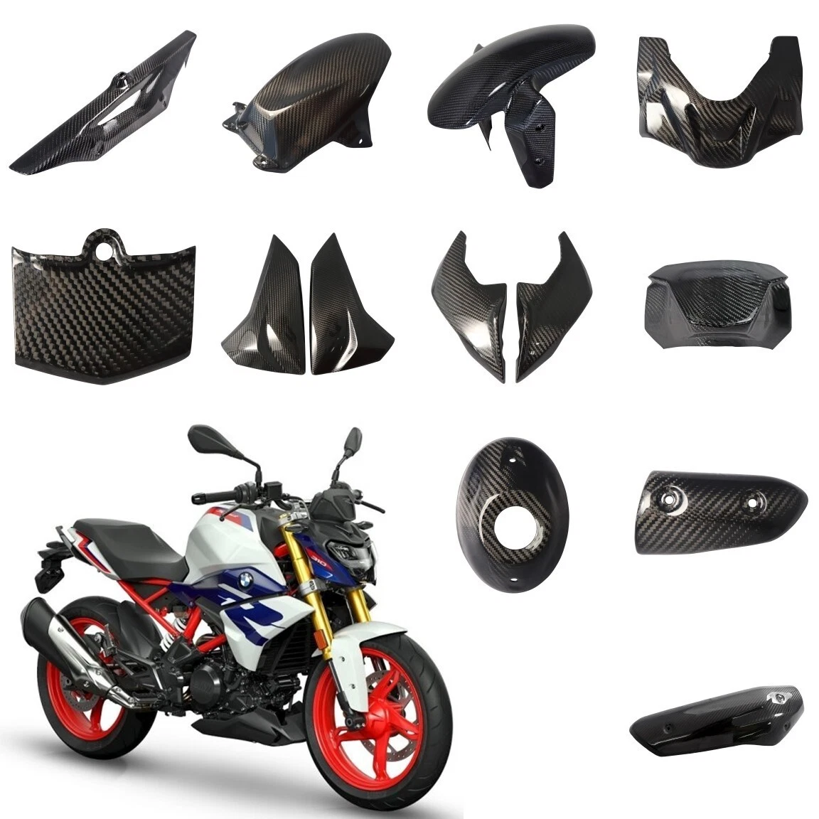 MOS Carbon Fiber Parts and Accessories for BMW Motorrad G 310 R 2015 - 2023