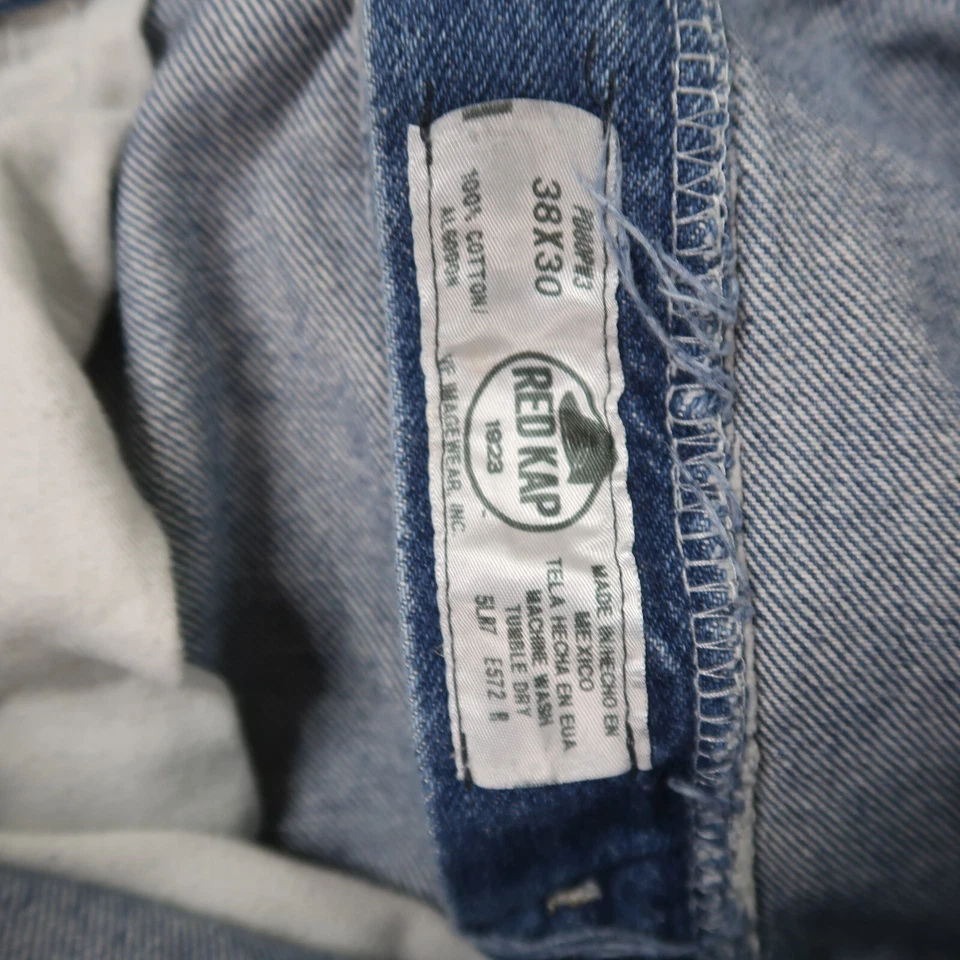 Pantalones de carpintero Red Kap para hombre 38x30 azul ropa de trabajo denim desgastado Foto 4 de 4