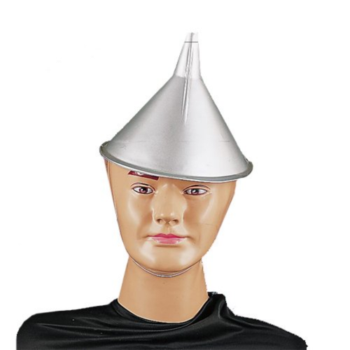 Tin Man Funnel Hat The Wizard Of Oz Adult Cap Silver Top Headpiece