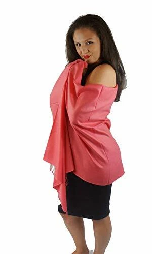 Scarf/Scarves/Pashmina Shawl/Shawl/Shawls/Cashmere Shawl/Cashmere ScarfDeepCoral