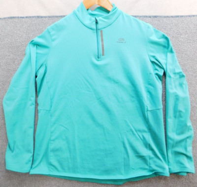 Kalenji Women's Size ML Decathlon Running Shirt Teal Long Sleeve Sportswear