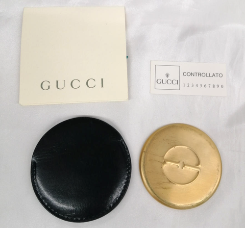 Gucci Lady Lock Top Handle Handbag Black Leather w/ Key & Mirror Used Authentic - Picture 23 of 24
