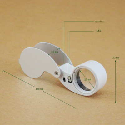 Portable Jewelry Magnifier 20X & 30X Jewelers Loupe Set - 2 Pack Folding Magnifiers For Jewelry, Coins & Rocks Rock Geology Magnifier