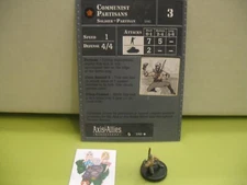 =Axis & Allies Miniatures CONTESTED SKIES Communist Partisans with card 7/45=