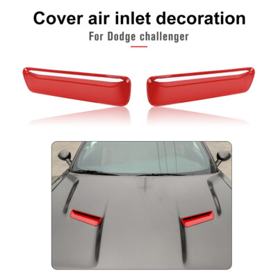 Hood Air intake Cowl Vent Scoop Vents Trim Frame For Dodge Challenger SXT 2015+