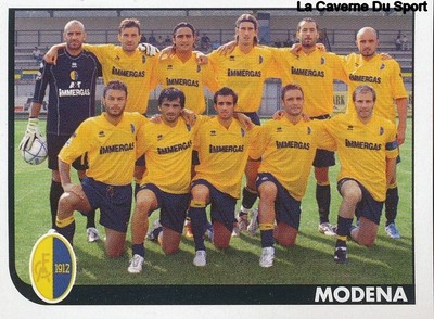 592 TEAM TEAM FOTO ITALIEN MODENA (SERIE B) STICKER FUSSBALLSPIELER 2006 PANINI