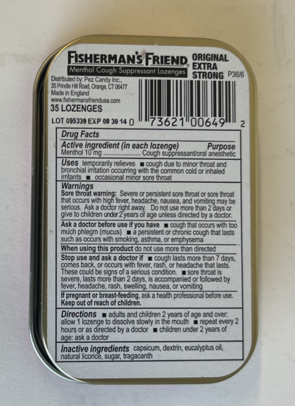 Fisherman's Friend Mint Lozenges Tin (LSX) *Empty* Original