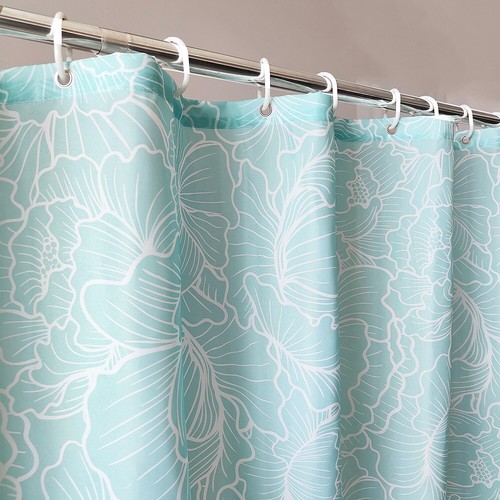 Shower Curtain Printed Polyester Fabric Curtains With 12 Hooks Bathroom Décor - Picture 57 of 200