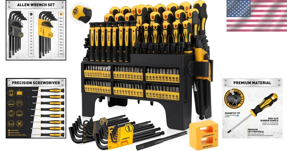 Magnetic Screwdriver Set with Hex Keys and Precision Tools - Image 2 of 4