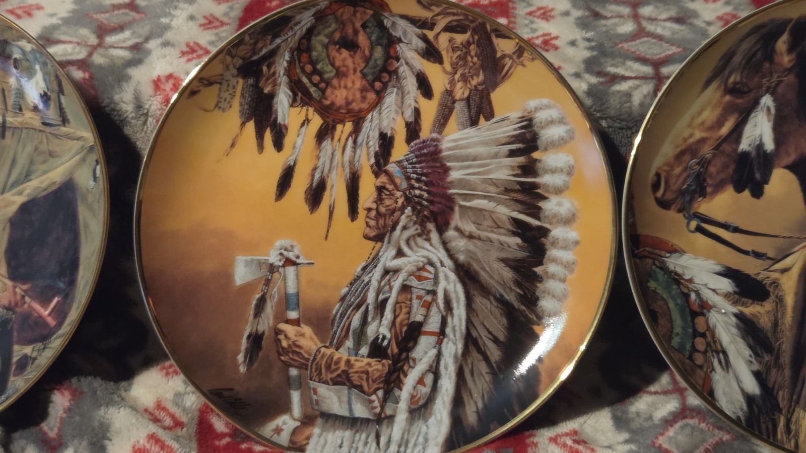 Native American Helper Set Of 7 Serialized Franklin Mint Native American Collector plates | eBay