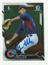 Tyson Miller Signed 2016 Bowman Draft Chrome Card BDD-58 Auto Cubs Autograph COA