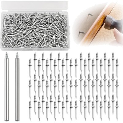 Seamless Nail with Double-Headed Base Thread, Pack of 200 Nails, Wall Double-...