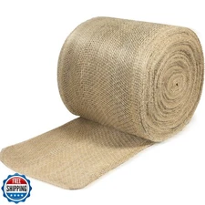 Tcevily 7.8" x 100ft Burlap Tree Wrap Roll for Gardening, Natural