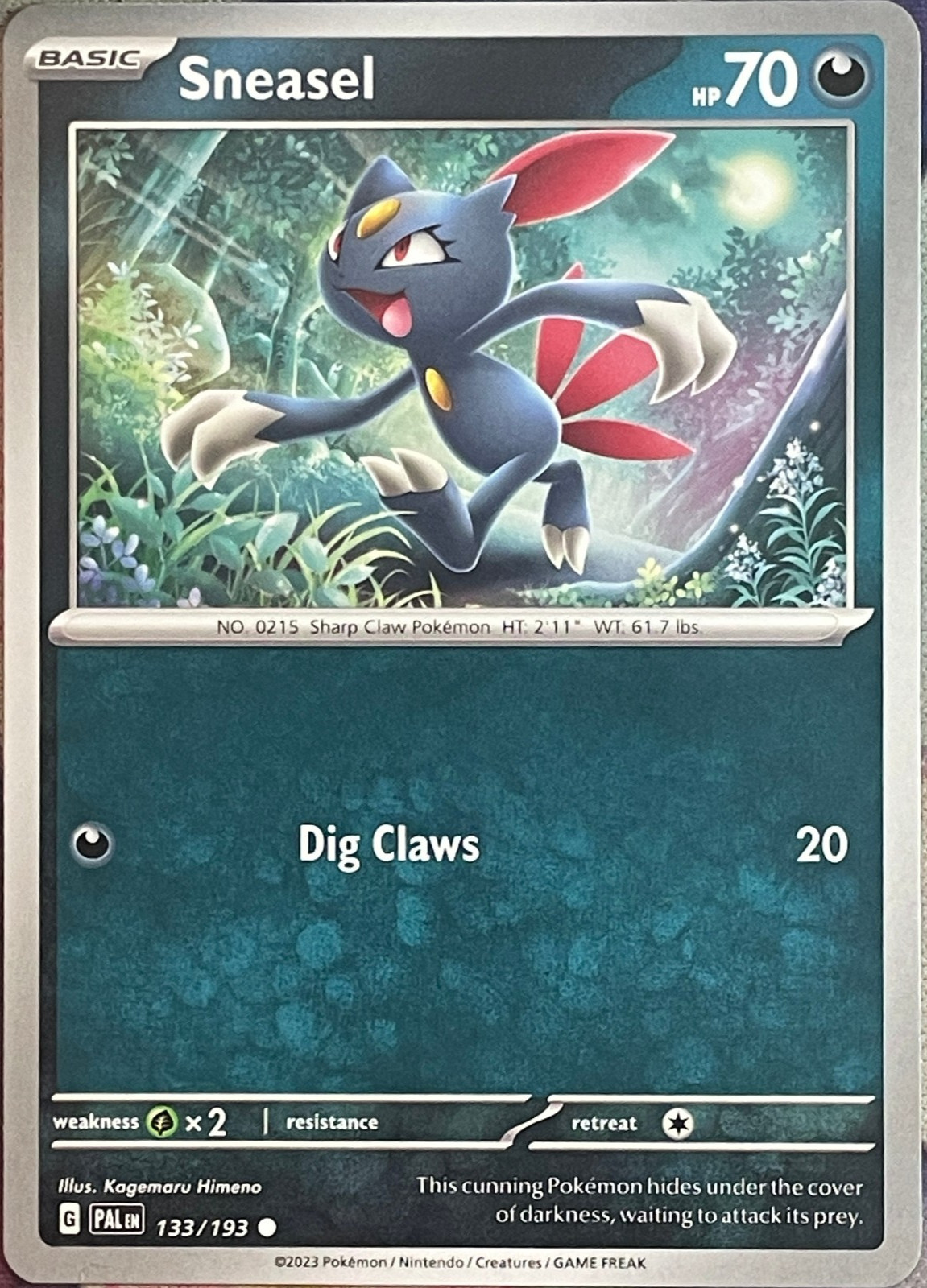 Sneasel - 133/193 - Paldea Evolved Pokemon 2023