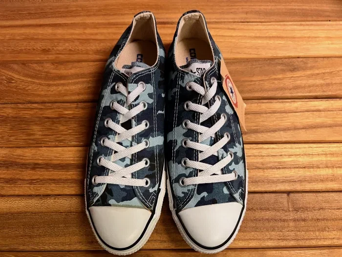 Converse All Star Low-Top Blue Camouflage Canvas (Made in USA) US 7 1/2 - Photo 4/4