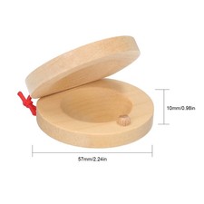 Pair Of Castanets Wooden Castanet Finger Clappers Musical Instrument L7E9